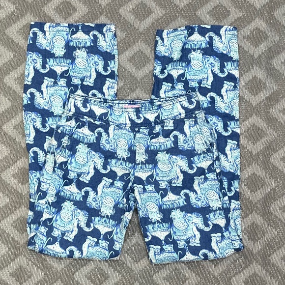 Lilly Pulitzer Florita Linen Pants in Deep Indigo Joy Ride [1449] - Picture 1 of 8